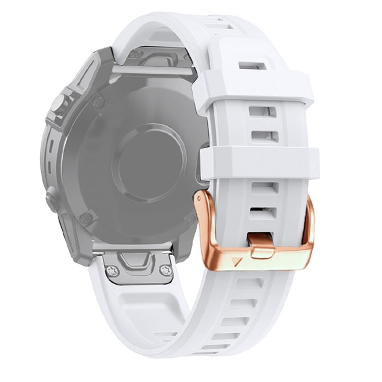 20mm Rose Gold Buckle Silicone Strap, For Garmin Fenix 6S Pro, For Garmin Fenix 5S