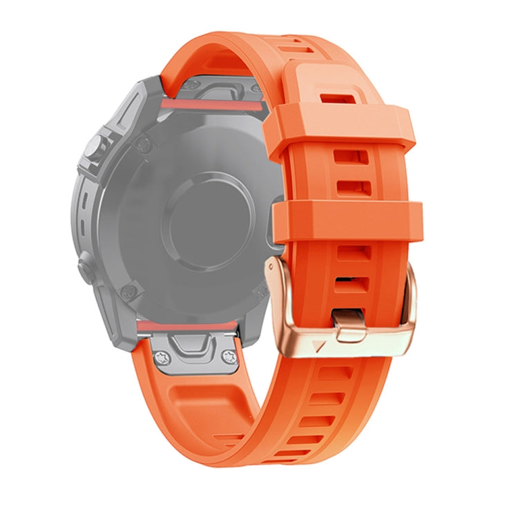 20mm Rose Gold Buckle Silicone Strap, For Garmin Fenix 6S Pro, For Garmin Fenix 5S