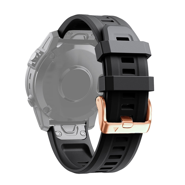 20mm Rose Gold Buckle Silicone Strap, For Garmin Fenix 6S Pro, For Garmin Fenix 5S