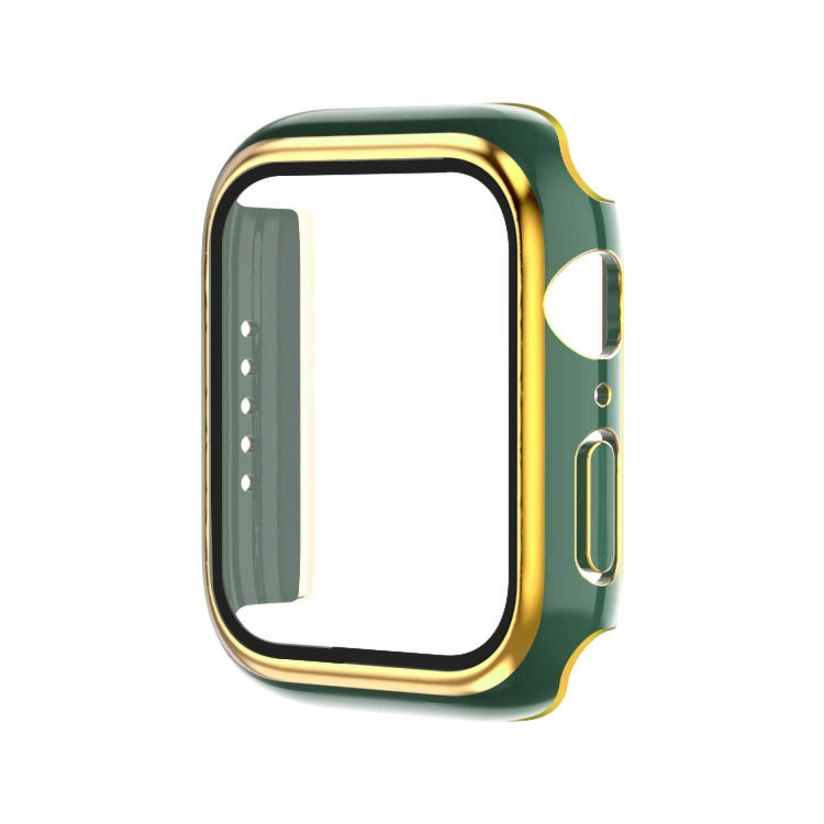 Electroplating Two-color PC+Tempered Film Watch Case, For Apple Watch Series 6/5/4/SE 44mm