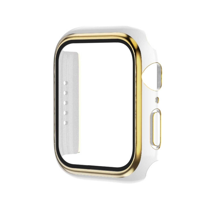 Electroplating Two-color PC+Tempered Film Watch Case, For Apple Watch Series 6/5/4/SE 40mm