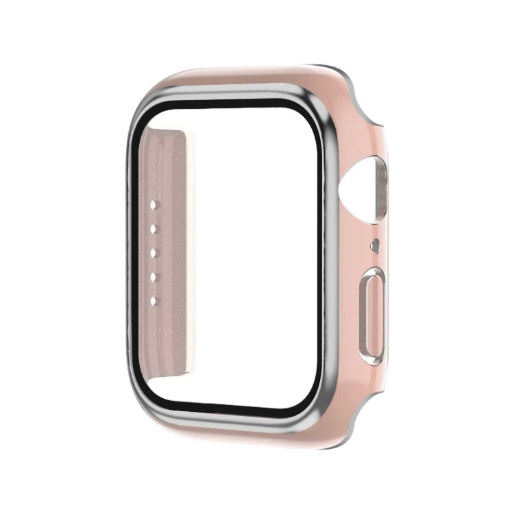Electroplating Two-color PC+Tempered Film Watch Case, For Apple Watch Series 6/5/4/SE 40mm