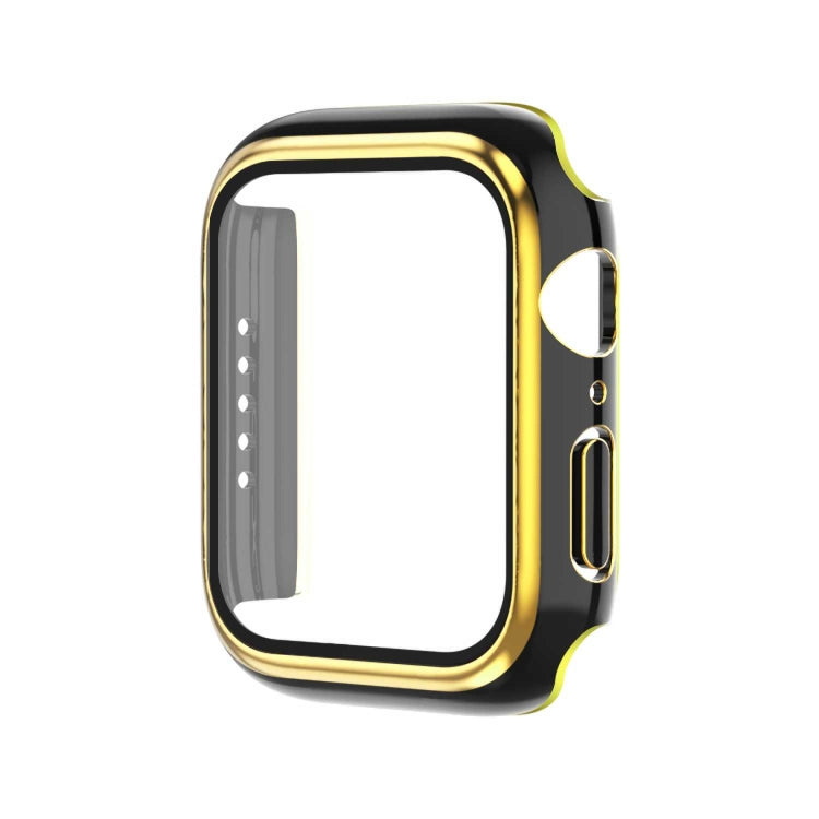 Electroplating Two-color PC+Tempered Film Watch Case, For Apple Watch Series 6/5/4/SE 40mm