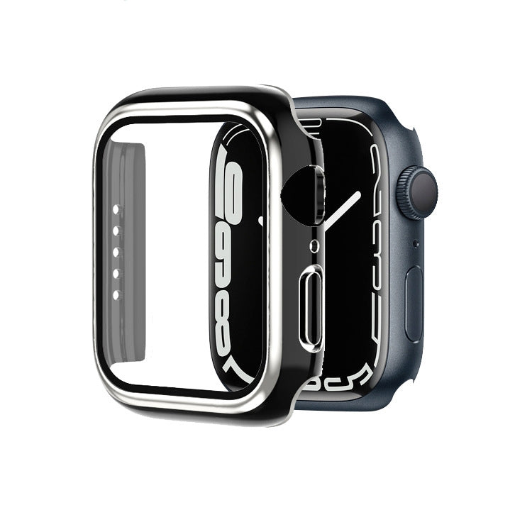 Electroplating Two-color PC+Tempered Film Watch Case, For Apple Watch Series 6/5/4/SE 40mm
