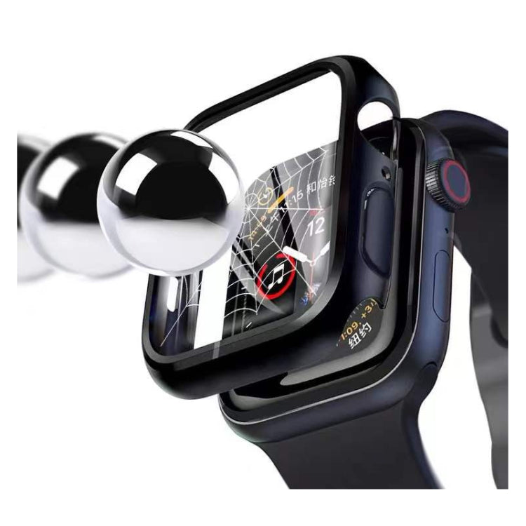 Electroplating Two-color PC+Tempered Film Watch Case, For Apple Watch Series 6/5/4/SE 40mm