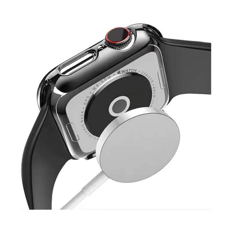 Electroplating Two-color PC+Tempered Film Watch Case, For Apple Watch Series 6/5/4/SE 40mm