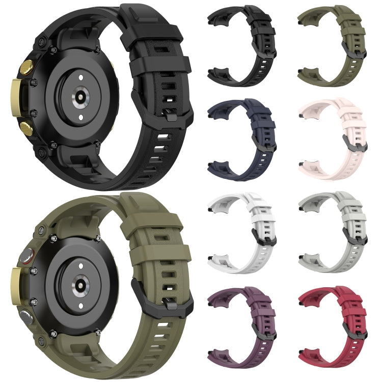 For Amazfit T-Rex 2 Silicone Leisure Watch Band(Dark Blue)