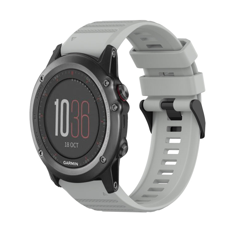 26mm Horizontal Texture Silicone Watch Band with Removal Tool, For Garmin Fenix 3, For Garmin Fenix 3 HR, For Garmin Fenix 3 Sapphire