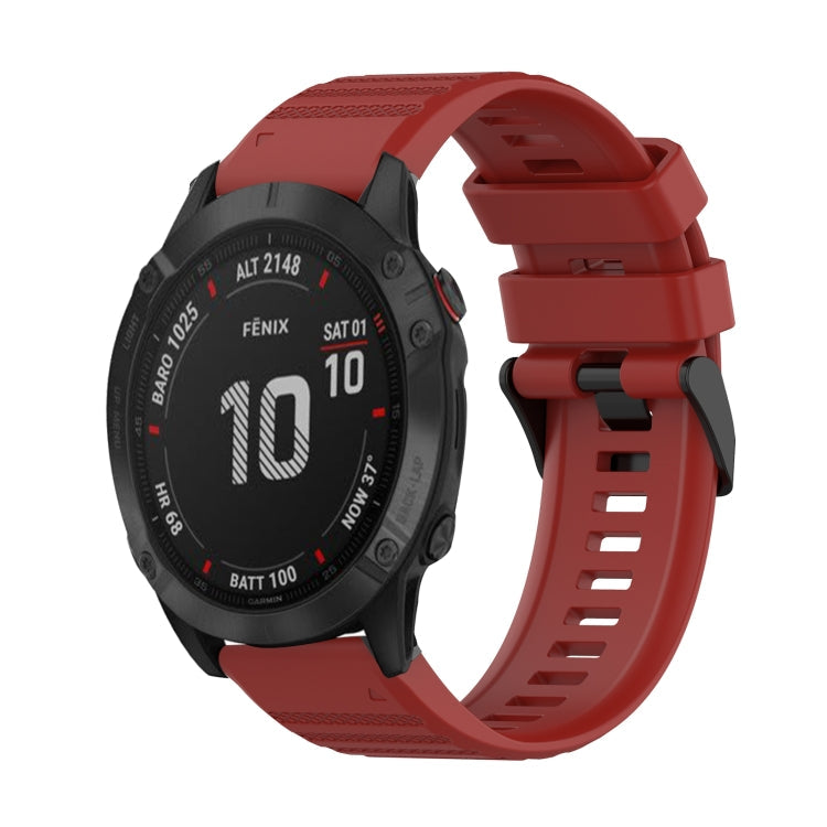 22mm Horizontal Texture Silicone Watch Band with Removal Tool, For Garmin Fenix 6 Pro GPS, For Garmin Fenix 6 Sapphire GPS, For Garmin Fenix 5