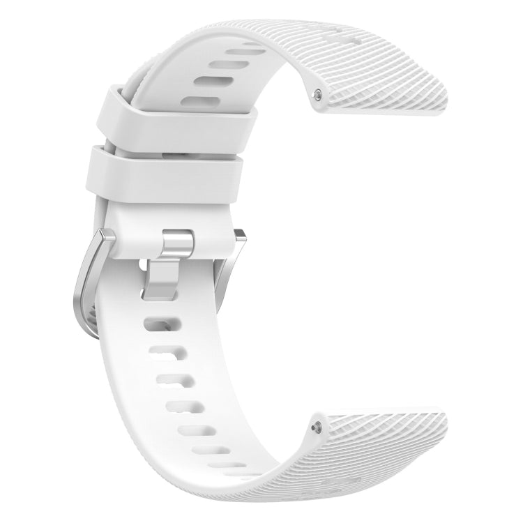20mm Cross Textured Solid Color Silicone Watch Band, For Garmin VivoMove Luxe, For Garmin Forerunner 245