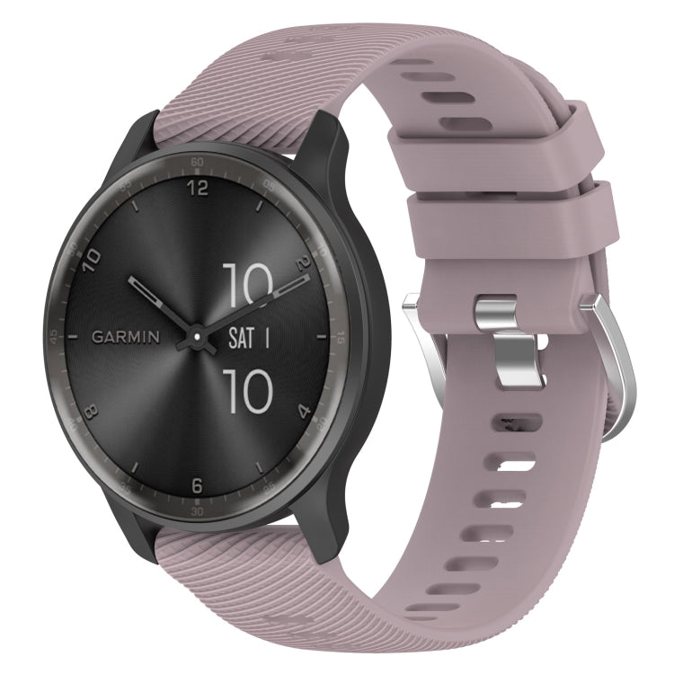 20mm Cross Textured Solid Color Silicone Watch Band, For Garmin VivoMove Luxe, For Garmin Forerunner 245