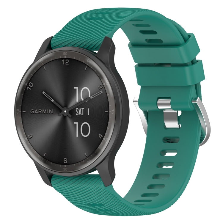 20mm Cross Textured Solid Color Silicone Watch Band, For Garmin VivoMove Luxe, For Garmin Forerunner 245