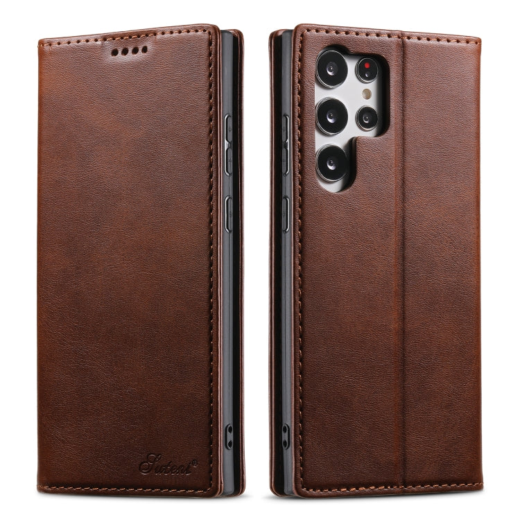 Suteni Calf Texture Horizontal Flip Leather Phone Case, For Samsung Galaxy S24 Ultra 5G, For Samsung Galaxy S24+ 5G, For Samsung Galaxy S24 5G, For Samsung Galaxy S23 Ultra 5G, For Samsung Galaxy S23+ 5G, For Samsung Galaxy S23 5G