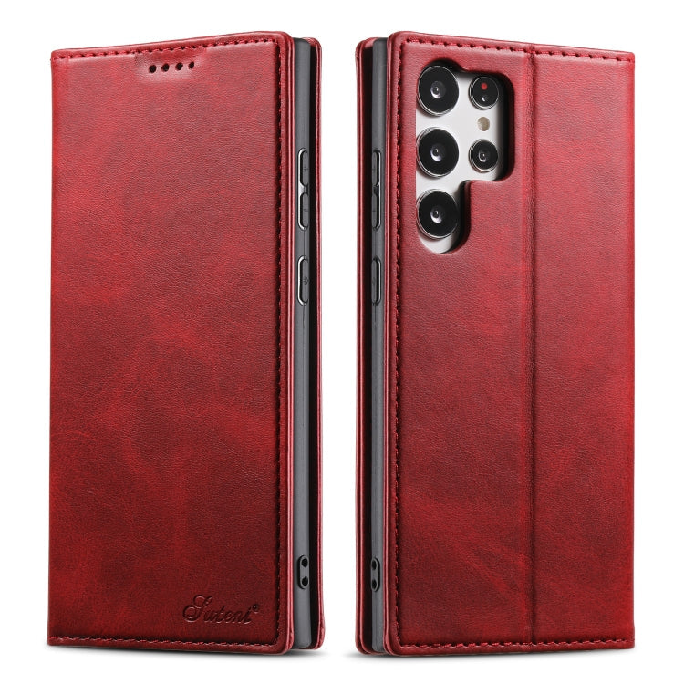 Suteni Calf Texture Horizontal Flip Leather Phone Case, For Samsung Galaxy S24 Ultra 5G, For Samsung Galaxy S24+ 5G, For Samsung Galaxy S24 5G, For Samsung Galaxy S23 Ultra 5G, For Samsung Galaxy S23+ 5G, For Samsung Galaxy S23 5G