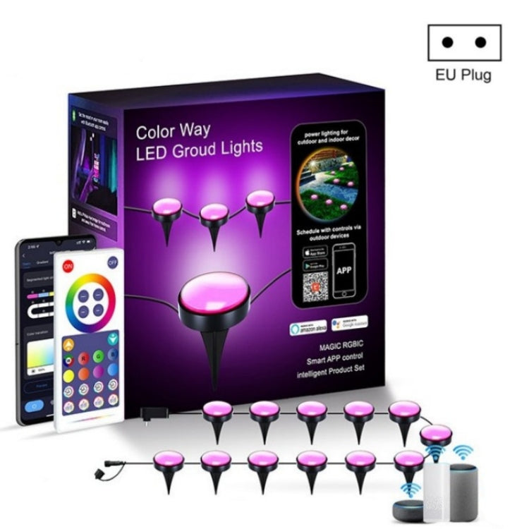 CP01 Outdoor WIFI Smart APP Control Garden Lamp Music Sync Outdoor Ground Lights, US Plug, EU Plug