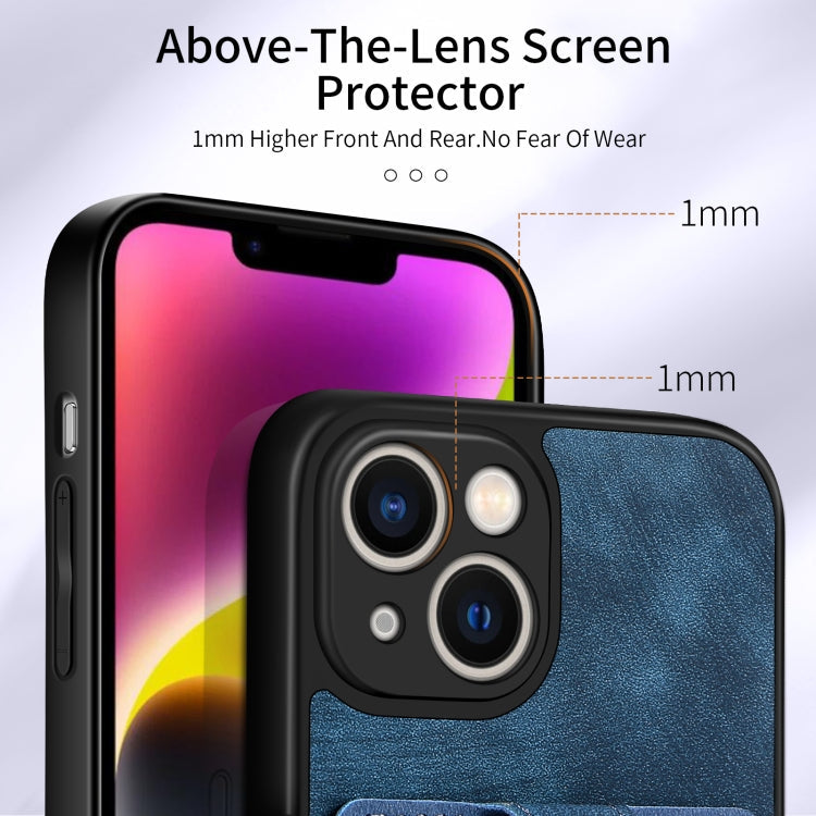 Retro Skin-feel Ring Card Wallet Phone Case, For iPhone 14, For iPhone 14 Plus, For iPhone 14 Pro, For iPhone 14 Pro Max