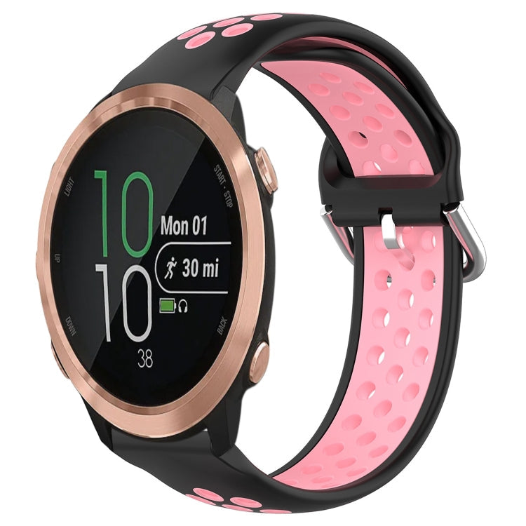 20mm Perforated Breathable Sports Silicone Watch Band, For Garmin Forerunner 645