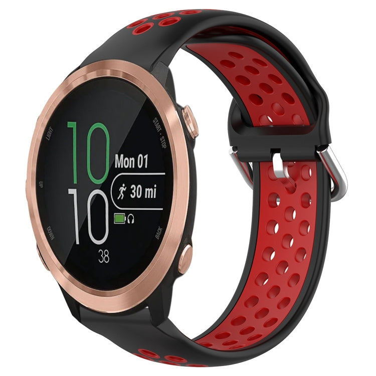 20mm Perforated Breathable Sports Silicone Watch Band, For Garmin Forerunner 645