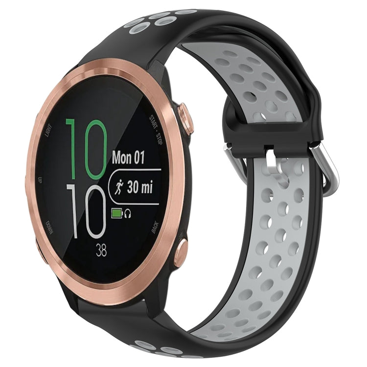 20mm Perforated Breathable Sports Silicone Watch Band, For Garmin Forerunner 645