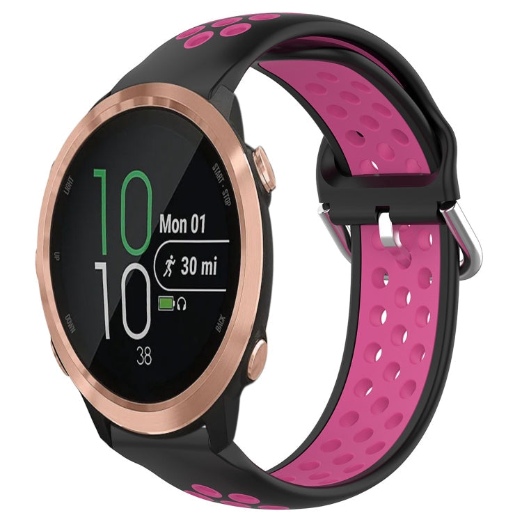 20mm Perforated Breathable Sports Silicone Watch Band, For Garmin Forerunner 645