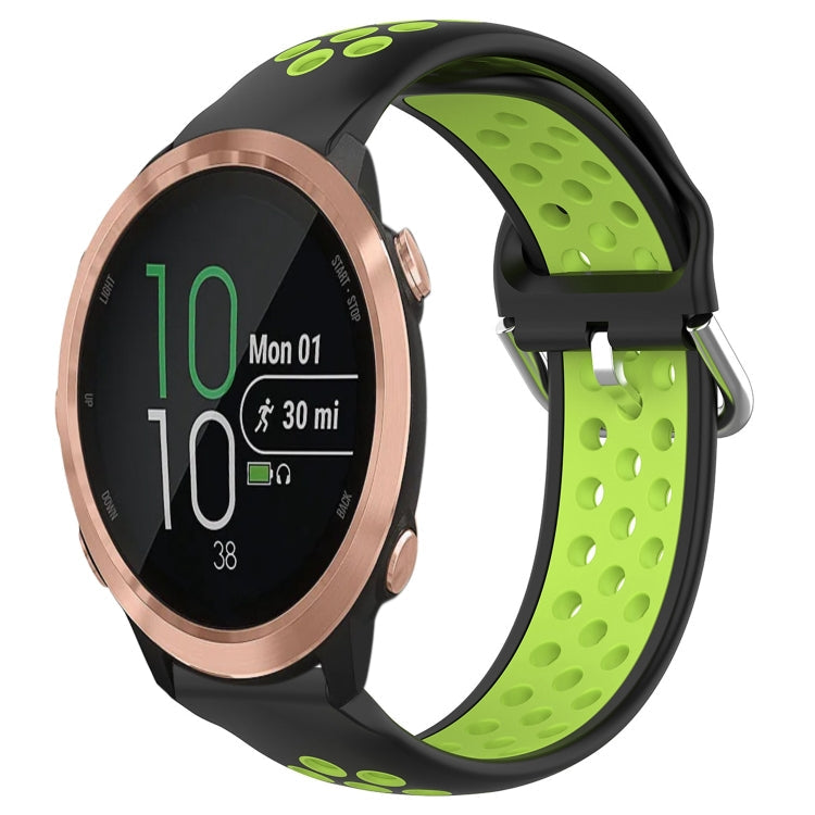 20mm Perforated Breathable Sports Silicone Watch Band, For Garmin Forerunner 645