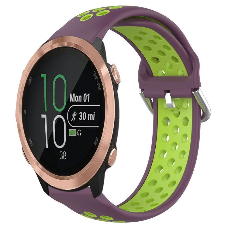 20mm Perforated Breathable Sports Silicone Watch Band, For Garmin Forerunner 645