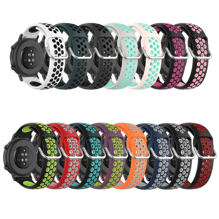 20mm Perforated Breathable Sports Silicone Watch Band, For Garmin Forerunner 645
