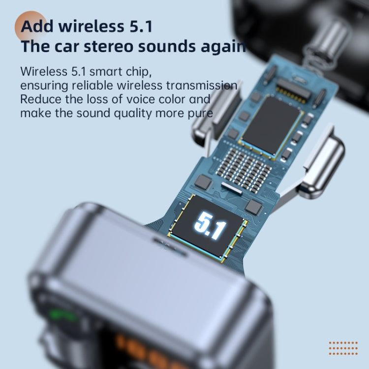 T16 MP3 Player Fast Charger Wireless Bluetooth 5.1 FM Transmitter Hands Free Car Kit, T16 Bluetooth 5.1