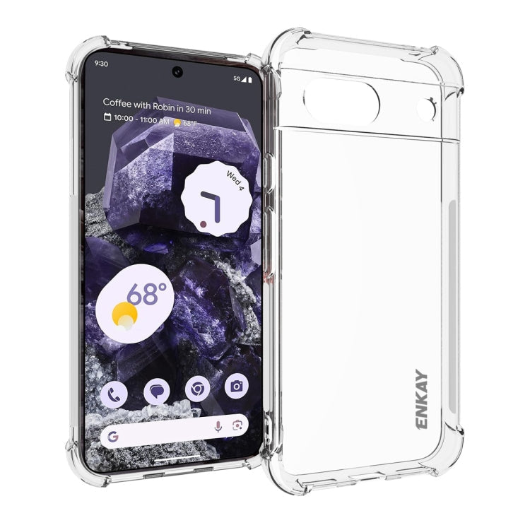 ENKAY Hat-Prince Transparent TPU Shockproof Phone Case, For Google Pixel 10a, For Google Pixel 9a, For Google Pixel 9 Pro, For Google Pixel 9, For Google Pixel 8a, For Google Pixel 8 Pro, For Google Pixel 8