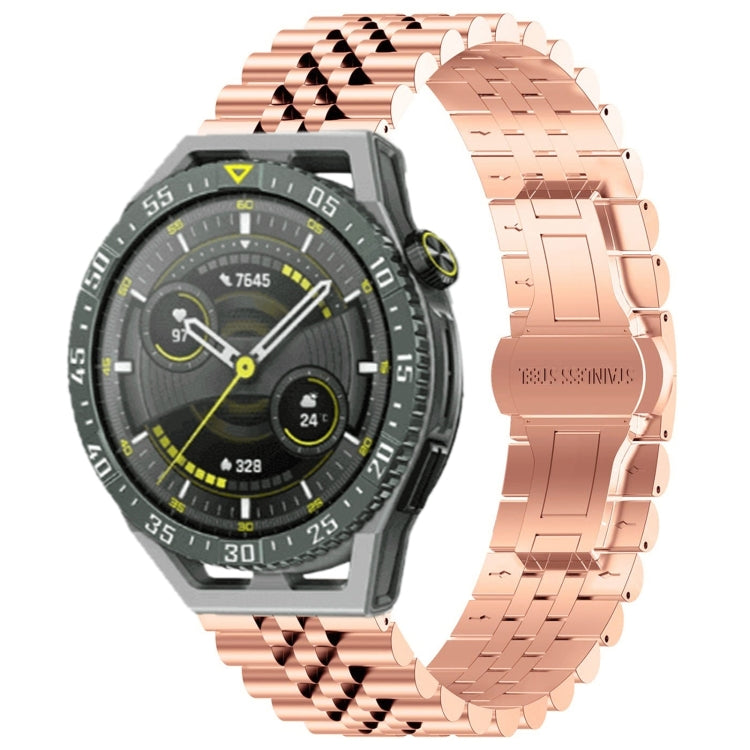 Five Bull Half Round Stainless Steel Watch Band + Strap Removal Tool, For Huawei Watch GT3 SE, For Huawei Watch Buds, For Huawei Watch3 Pro New