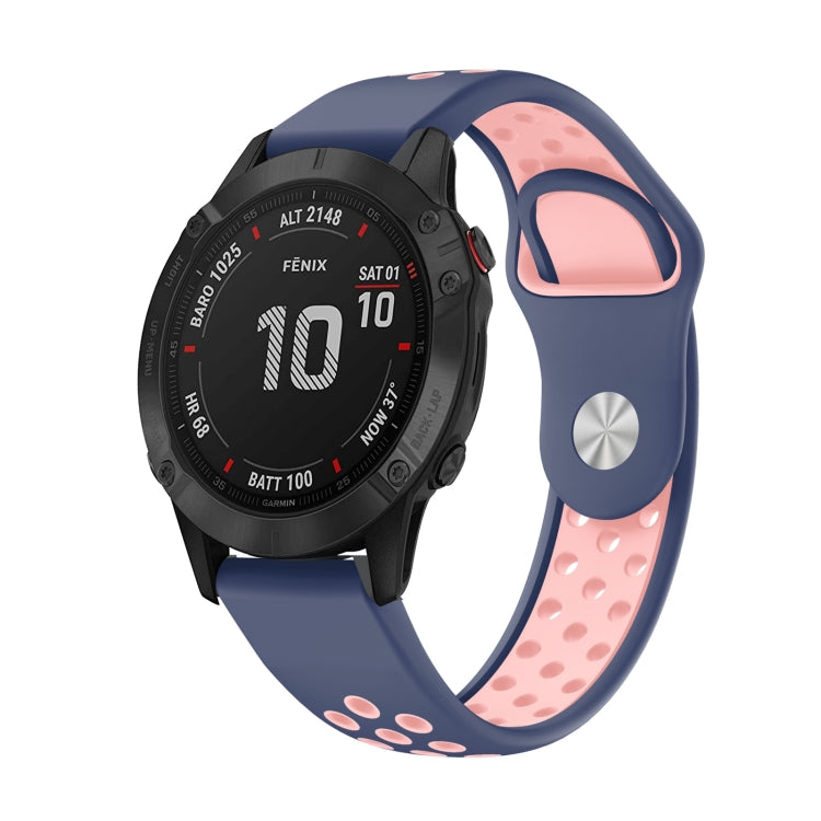 22mm Sports Breathable Silicone Watch Band, For Garmin Fenix 6 GPS, For Garmin Fenix 6 Pro GPS