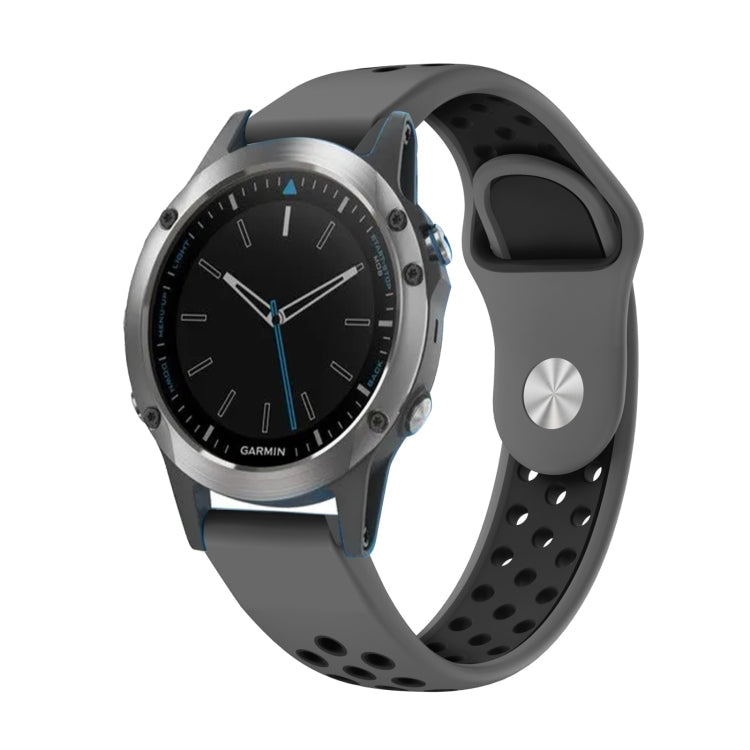 22mm Sports Breathable Silicone Watch Band, For Garmin Fenix 5 Plus, For Garmin Quatix 5