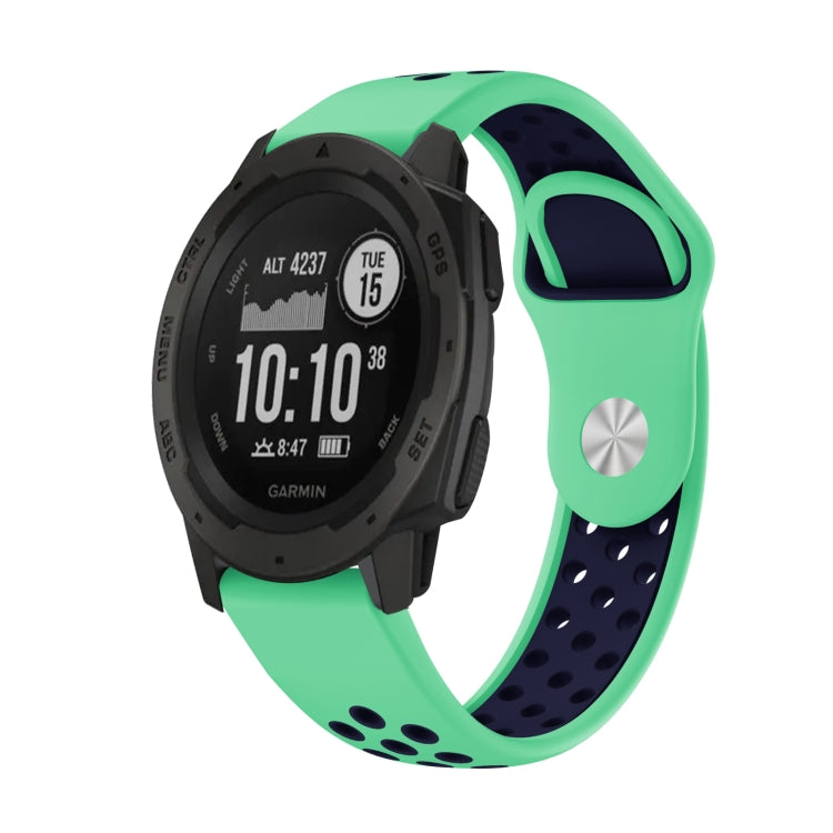 22mm Sports Breathable Silicone Watch Band, For Garmin Instinct, For Garmin Descent G1