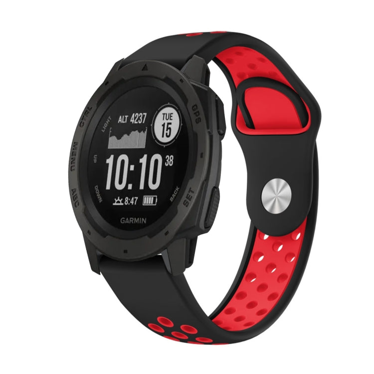 22mm Sports Breathable Silicone Watch Band, For Garmin Instinct, For Garmin Descent G1