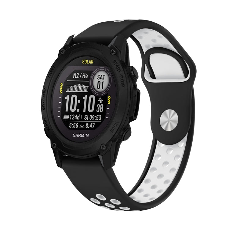 22mm Sports Breathable Silicone Watch Band, For Garmin Instinct, For Garmin Descent G1