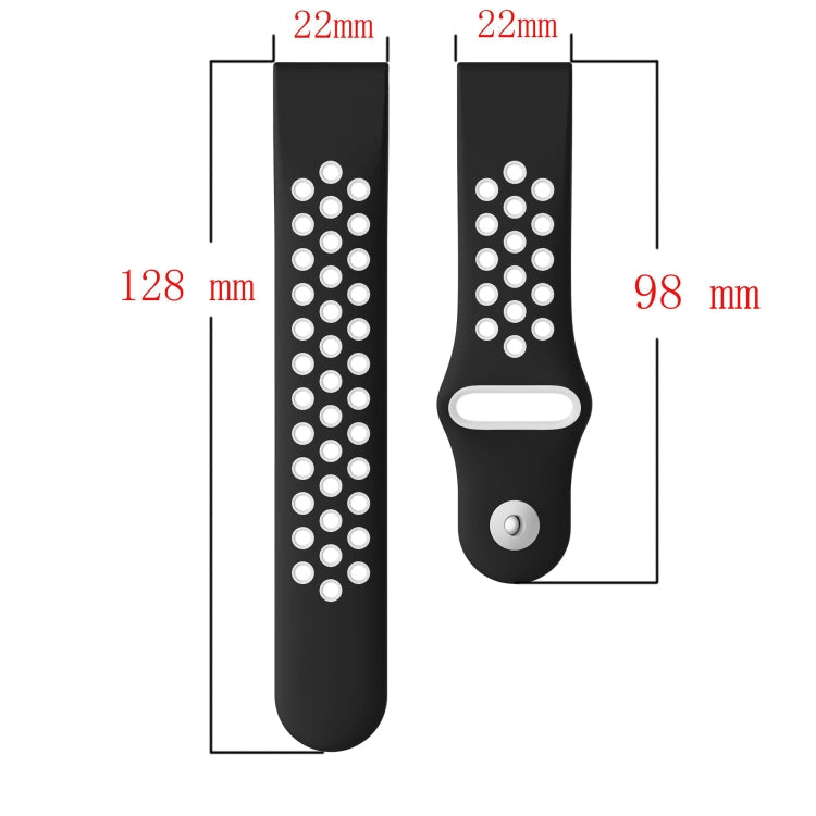 22mm Sports Breathable Silicone Watch Band, For Garmin Fenix 6 Sapphire GPS, For Garmin Fenix 5