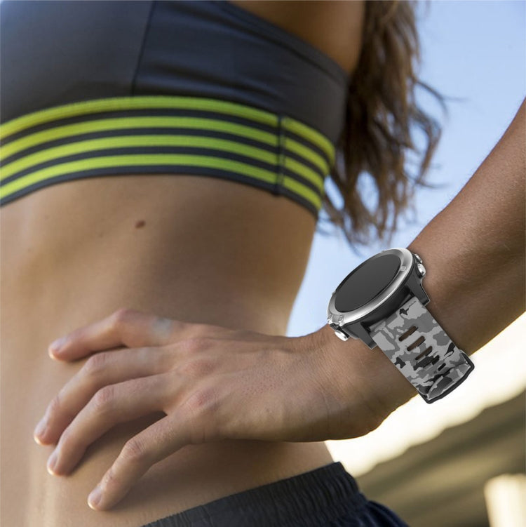 26mm Camouflage Printed Silicone Watch Band, For Garmin Fenix 7X, For Garmin Fenix 7X Solar, For Garmin Tactix Delta, For Garmin Enduro 2