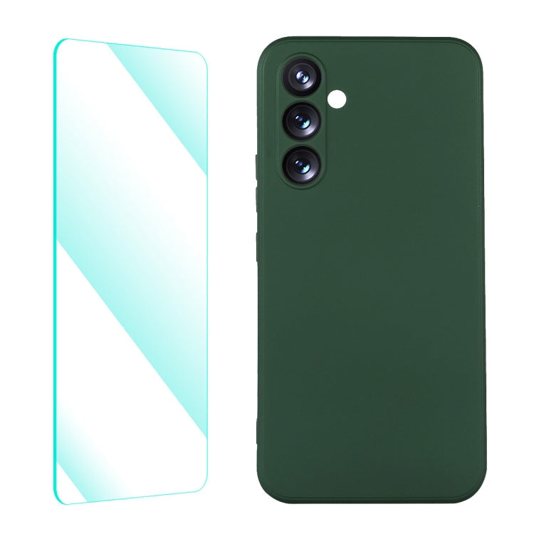 ENKAY Liquid Silicone Phone Case with Tempered Film, For Samsung Galaxy A54 5G