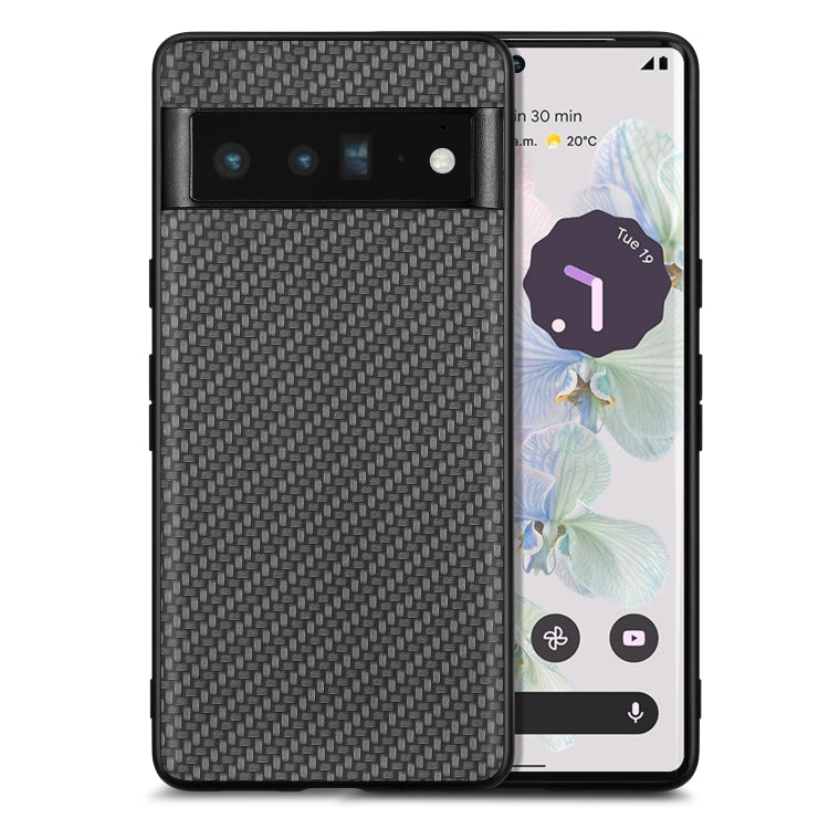 Carbon Fiber Texture Leather Back Cover Phone Case, For Google Pixel 6