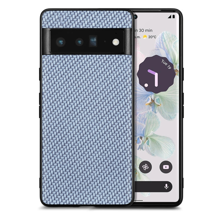Carbon Fiber Texture Leather Back Cover Phone Case, For Google Pixel 6