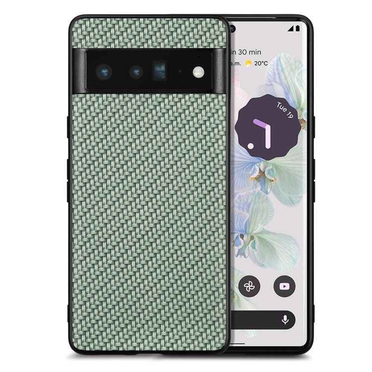 Carbon Fiber Texture Leather Back Cover Phone Case, For Google Pixel 6