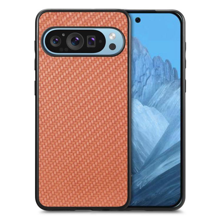 Carbon Fiber Texture Leather Back Cover Phone Case, For Google Pixel 9 / 9 Pro, For Google Pixel 7a, For Google Pixel 6a, For Google Pixel 6 Pro
