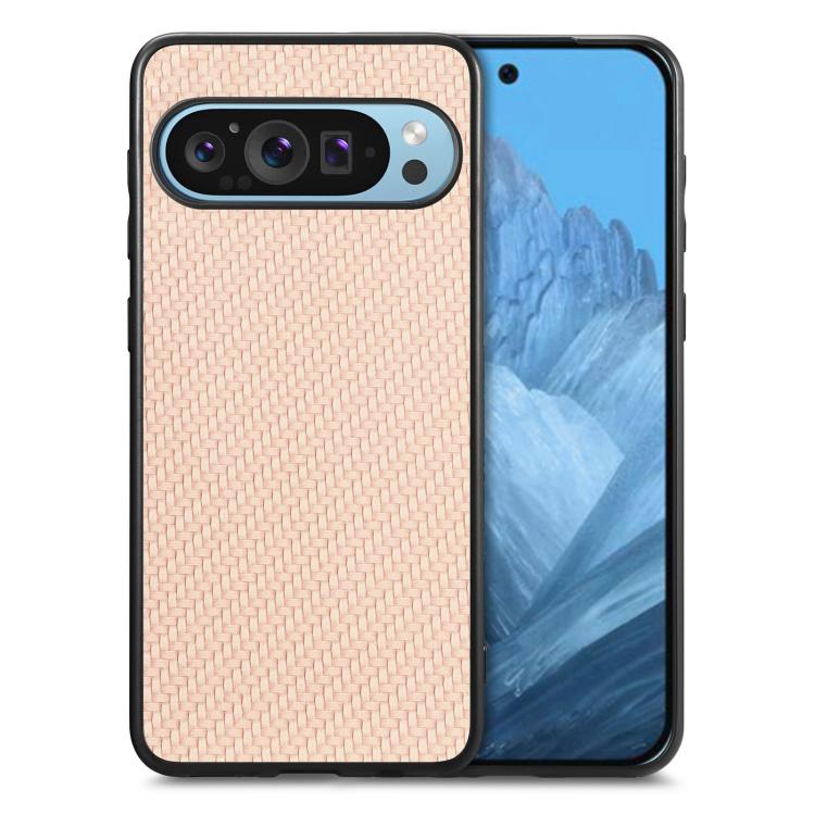 Carbon Fiber Texture Leather Back Cover Phone Case, For Google Pixel 9 / 9 Pro, For Google Pixel 7a, For Google Pixel 6a, For Google Pixel 6 Pro