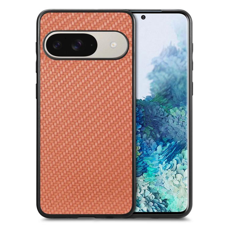 Carbon Fiber Texture Leather Back Cover Phone Case, For Google Pixel 10 Pro XL, For Google Pixel 10 / 10 Pro, For Google Pixel 9a, For Google Pixel 9 Pro XL
