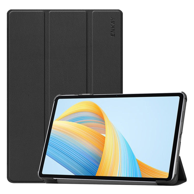 ENKAY Tri-fold Custer Texture Leather Smart Tablet Case, For Honor Pad 10 12.1, For Honor Pad X8 Pro / X9 11.5, For Honor Pad V8