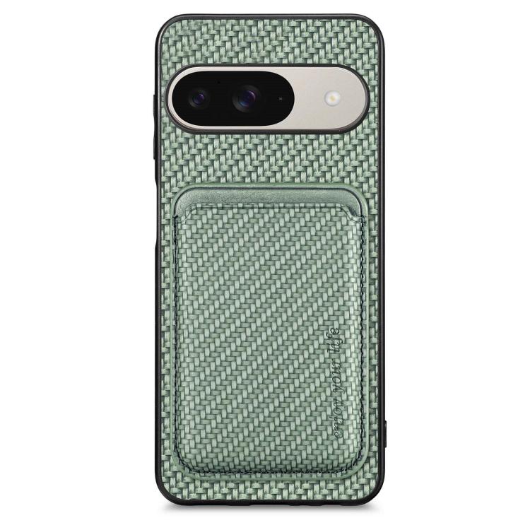 Carbon Fiber Leather Card Magsafe Phone Case, For Google Pixel 9a, For Google Pixel 7 Pro, For Google Pixel 7, For Google Pixel 6
