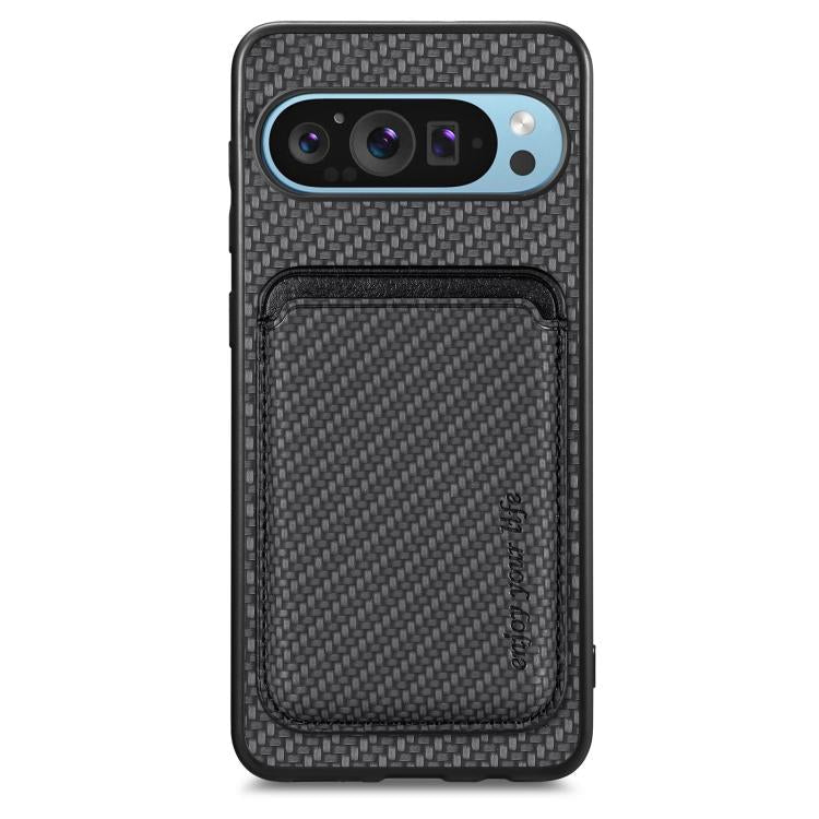 Carbon Fiber Leather Card Magsafe Phone Case, For Google Pixel 9a, For Google Pixel 7 Pro, For Google Pixel 7, For Google Pixel 6