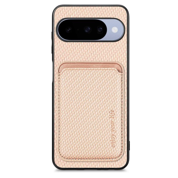 Carbon Fiber Leather Card Magsafe Phone Case, For Google Pixel 10 Pro XL, For Google Pixel 9 Pro XL, For Google Pixel 10 / 10 Pro, For Google Pixel 9 / 9 Pro