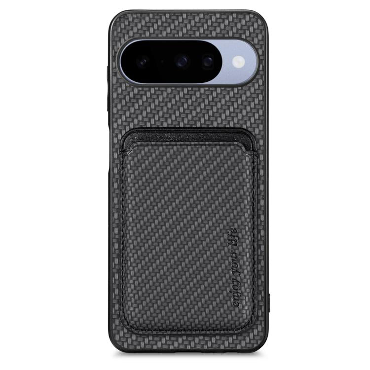 Carbon Fiber Leather Card Magsafe Phone Case, For Google Pixel 10 Pro XL, For Google Pixel 9 Pro XL, For Google Pixel 10 / 10 Pro, For Google Pixel 9 / 9 Pro