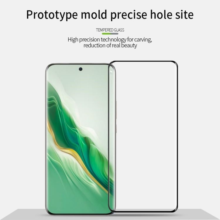 For Honor Magic6 PINWUYO 9H 3D Hot Bending Tempered Glass Film(Black)